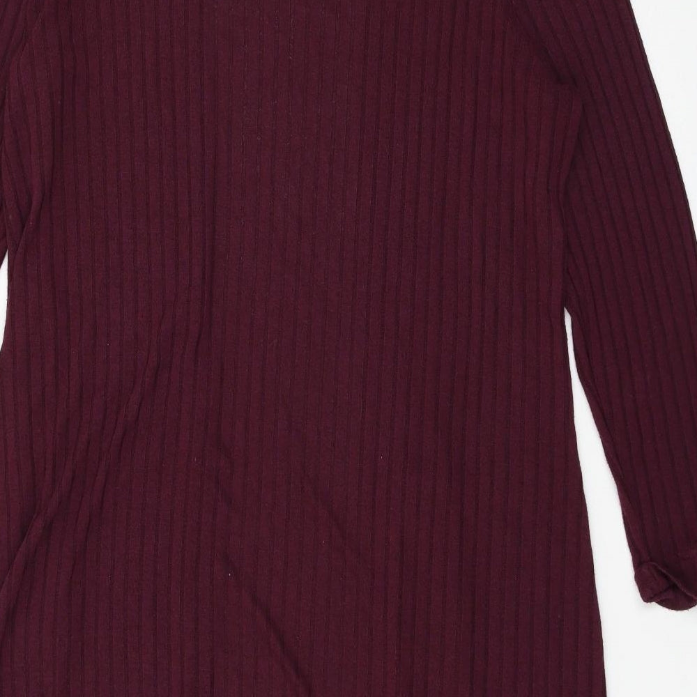 New Look Womens Purple  Jersey Cardigan Jumper Size 20