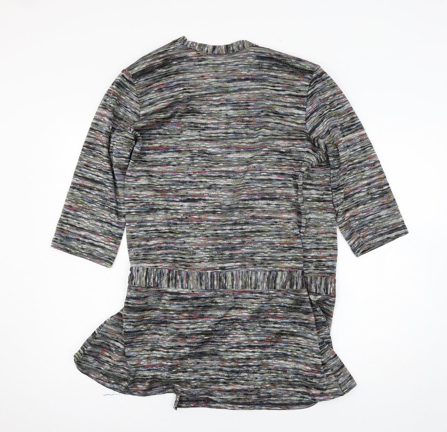 Wallis Womens Multicoloured Striped Jersey Cardigan Jumper Size 16