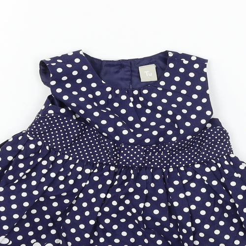 TU Girls Blue   Skater Dress  Size 12-18 Months