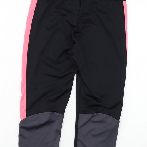 Workout Womens Black  Jersey Capri Leggings Size 14 L20 in