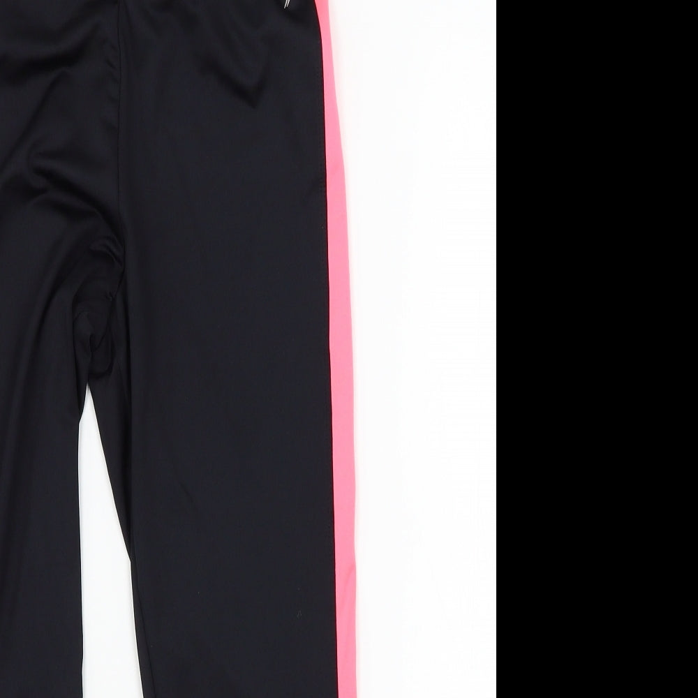Workout Womens Black  Jersey Capri Leggings Size 14 L20 in