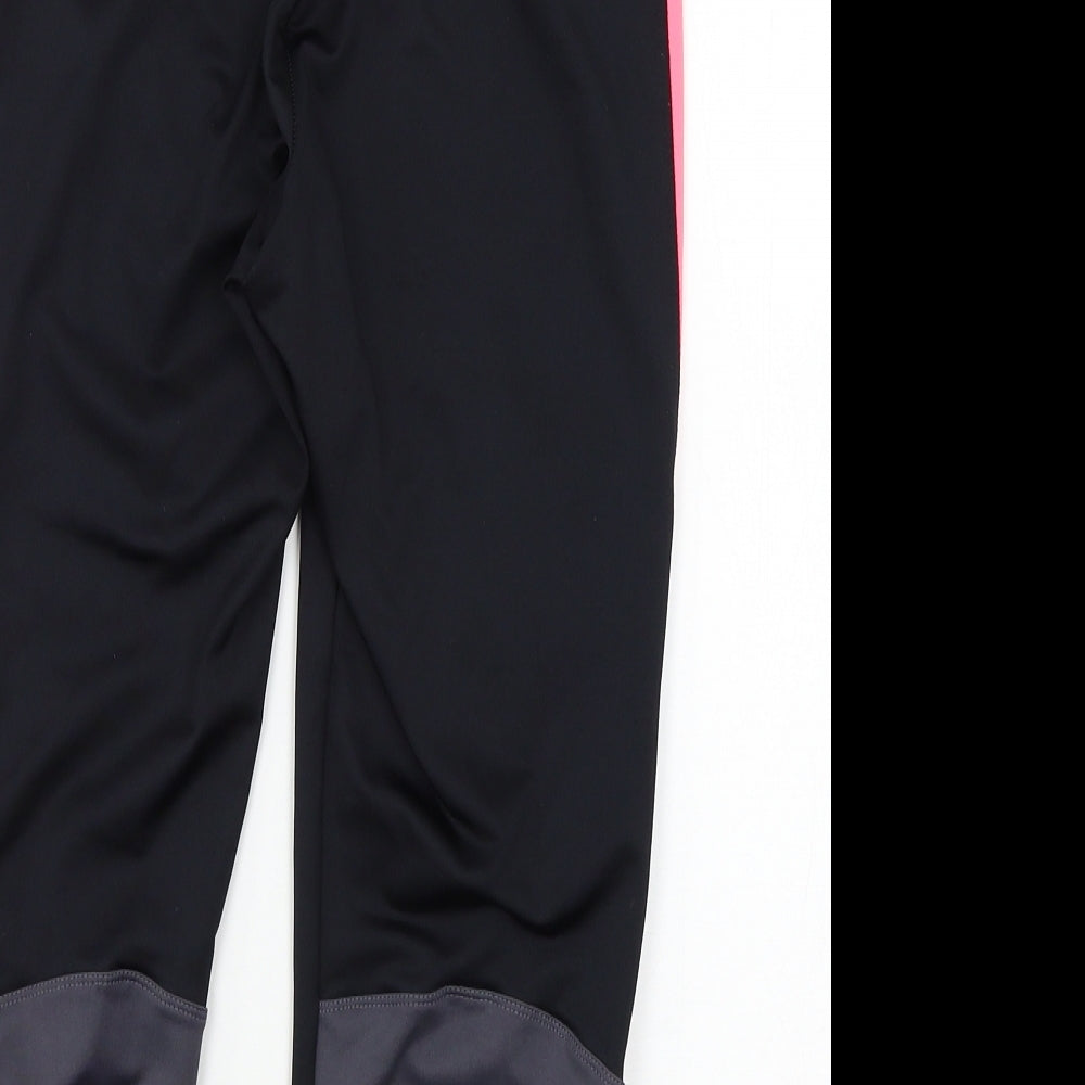 Workout Womens Black  Jersey Capri Leggings Size 14 L20 in