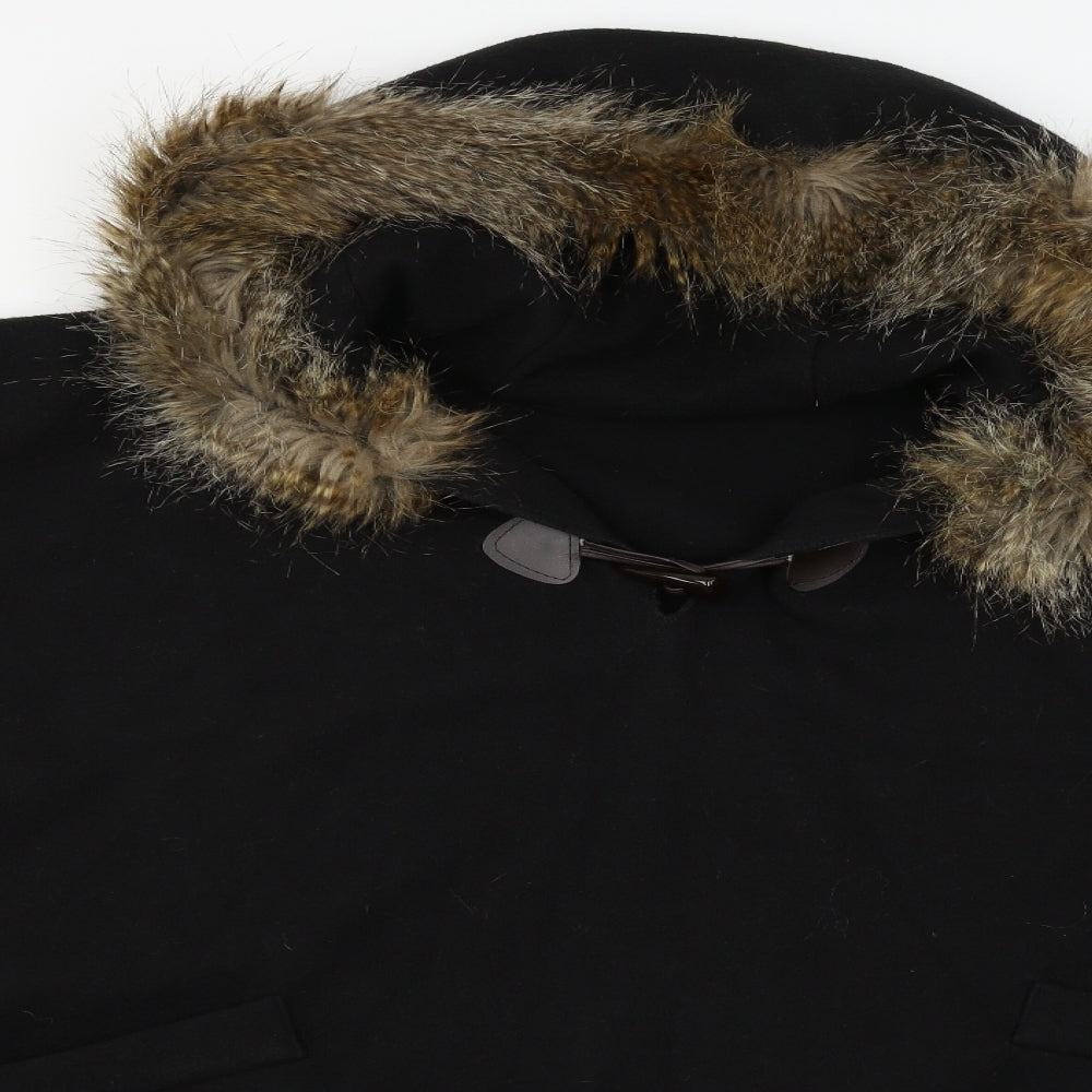 Preworn Womens Black  Fleece Jacket  One Size  - Poncho