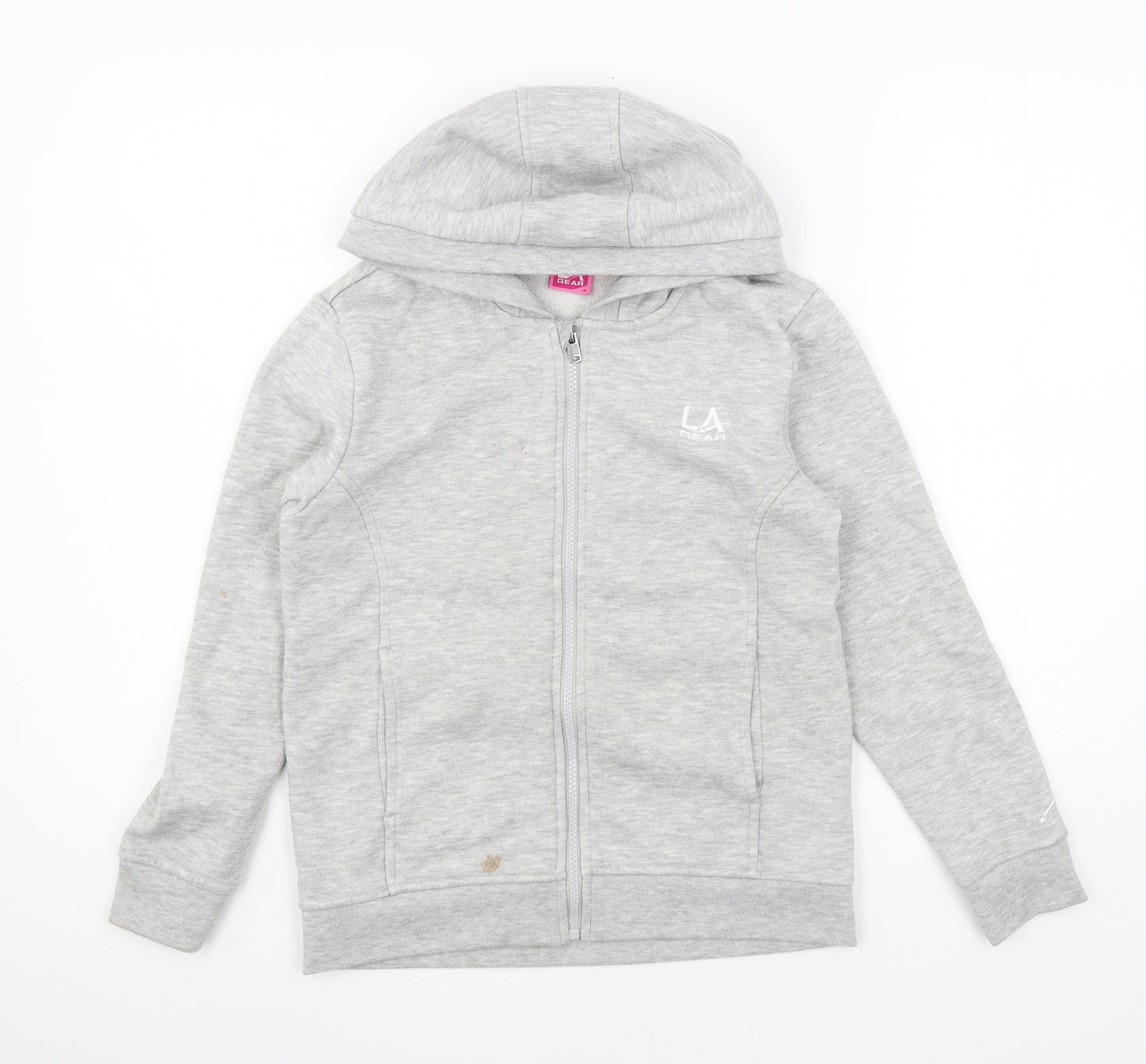 LA Gear Girls Grey  Jersey Full Zip Hoodie Size 11-12 Years