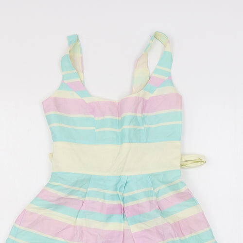 Red Herring Womens Multicoloured Striped  Skater Dress  Size 6