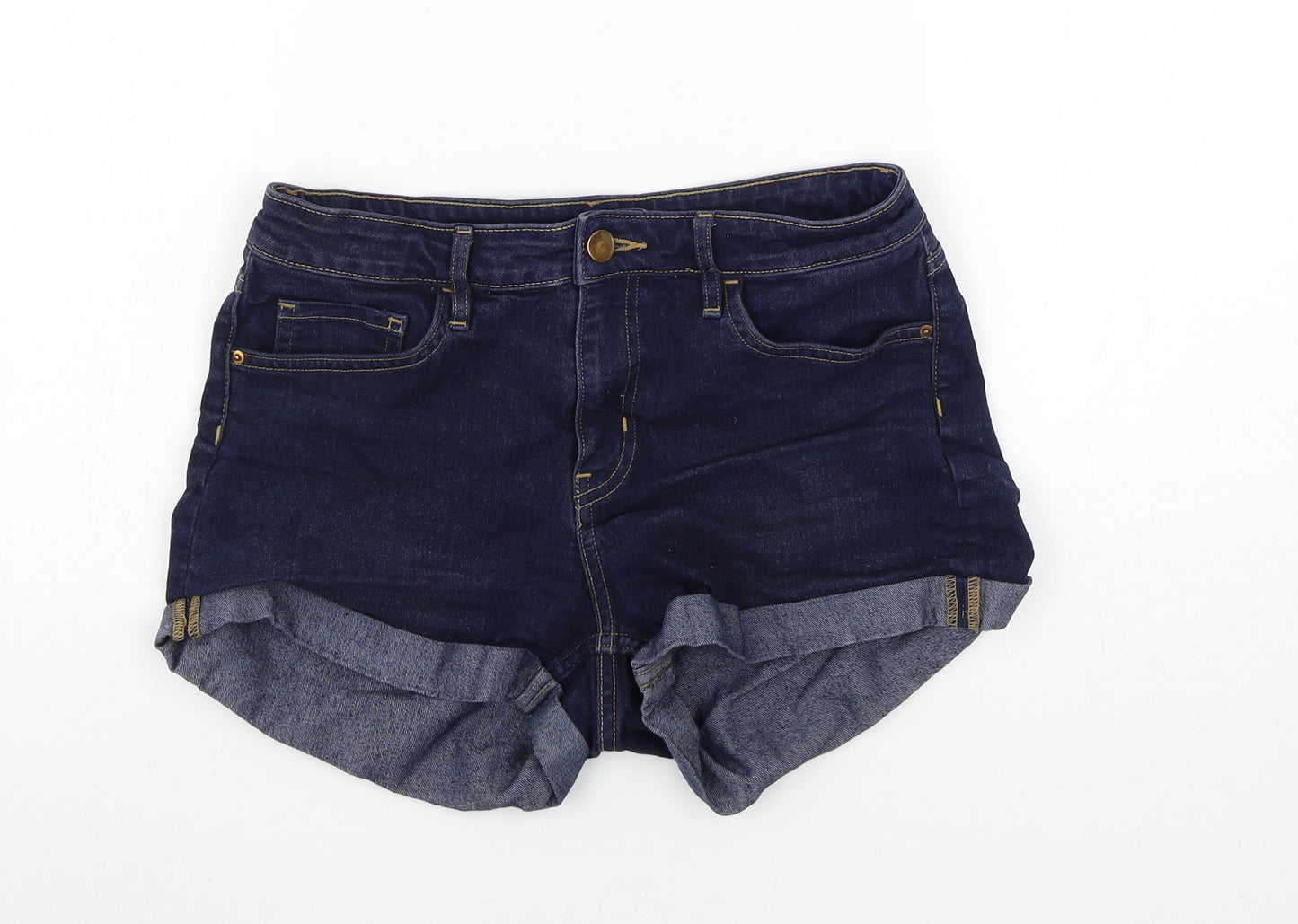 H&M Womens Blue  Denim Cut-Off Shorts Size 10