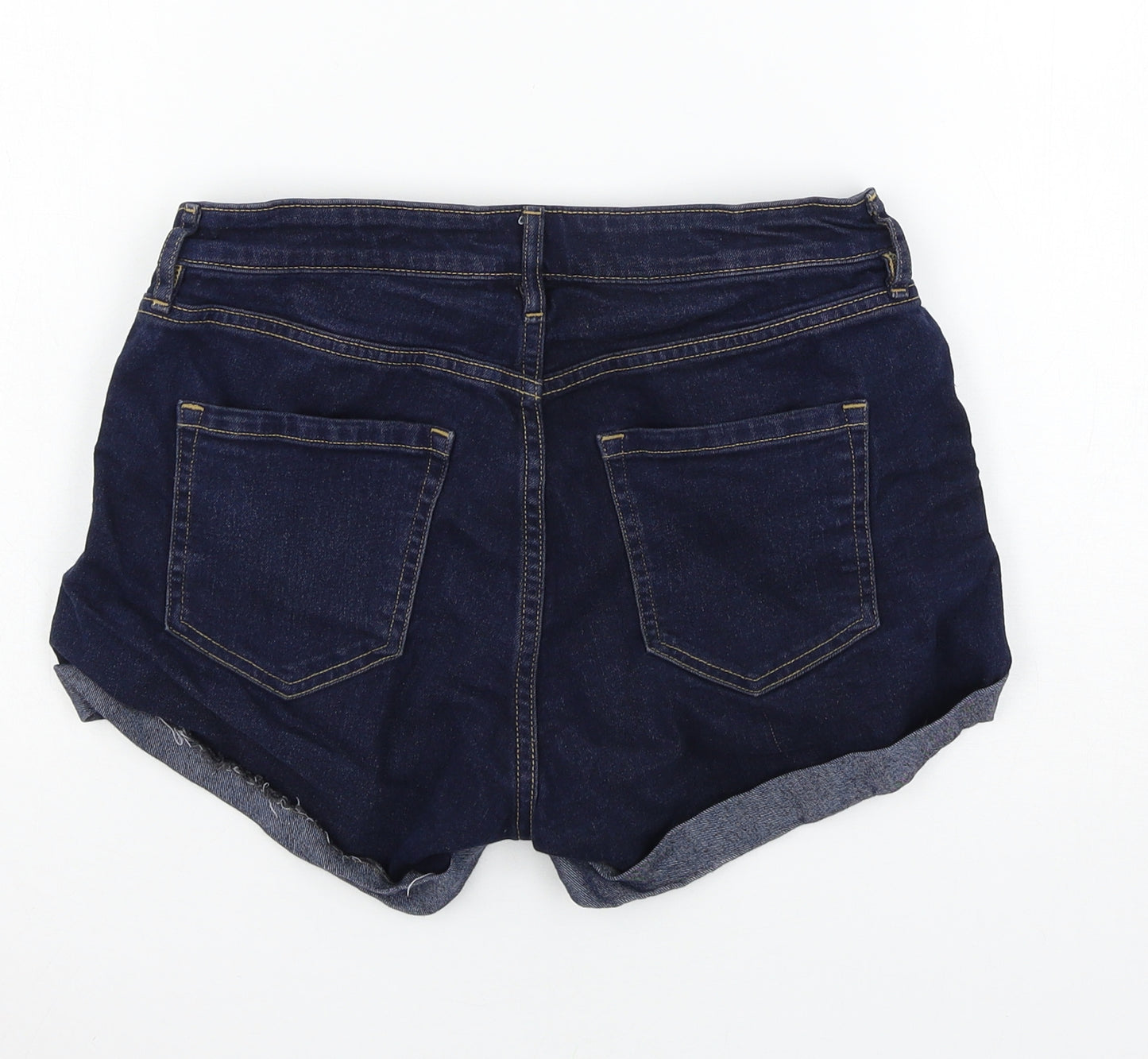 H&M Womens Blue  Denim Cut-Off Shorts Size 10