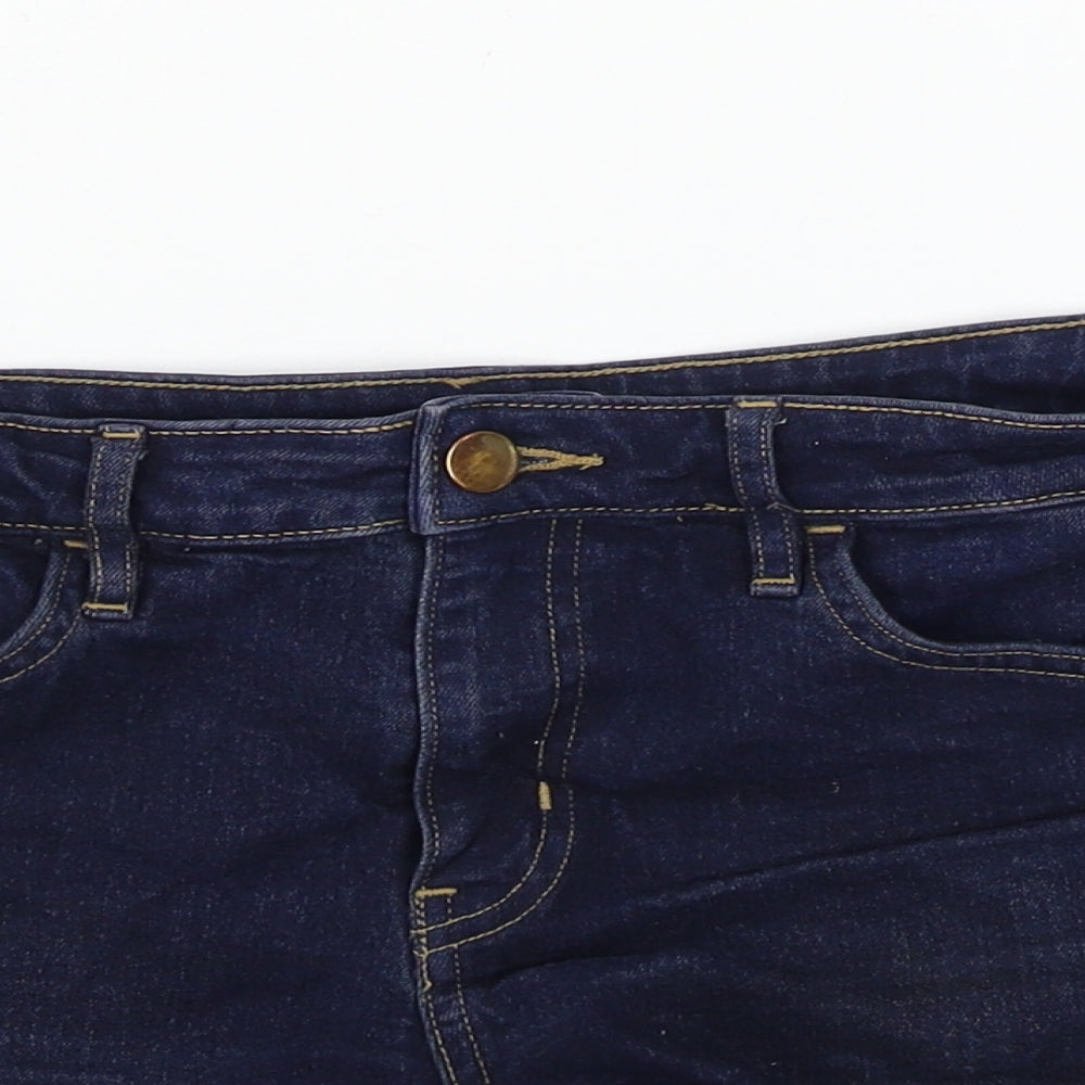 H&M Womens Blue  Denim Cut-Off Shorts Size 10