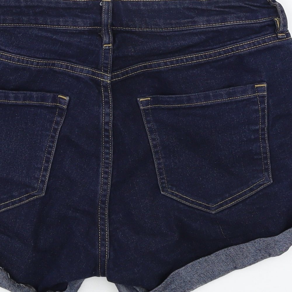 H&M Womens Blue  Denim Cut-Off Shorts Size 10
