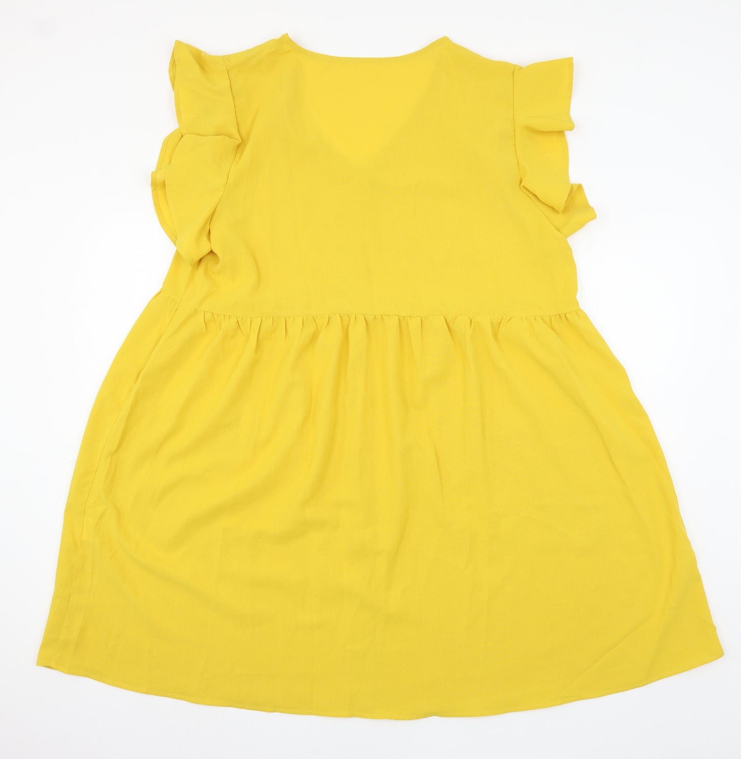 SheIn Womens Yellow   Skater Dress  Size XL