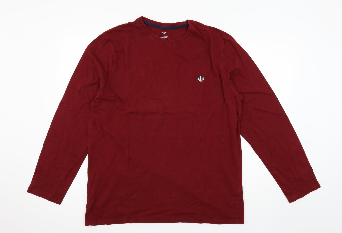 Marks and Spencer Mens Red  Jersey  T-Shirt Size L