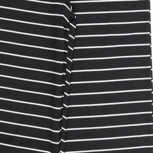 Boohoo Womens Black Striped  Bloomer Trousers Size 12 L27 in