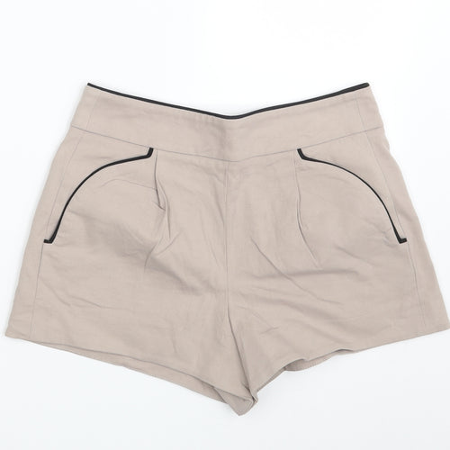 French Connection Womens Beige  Denim Hot Pants Shorts Size 12