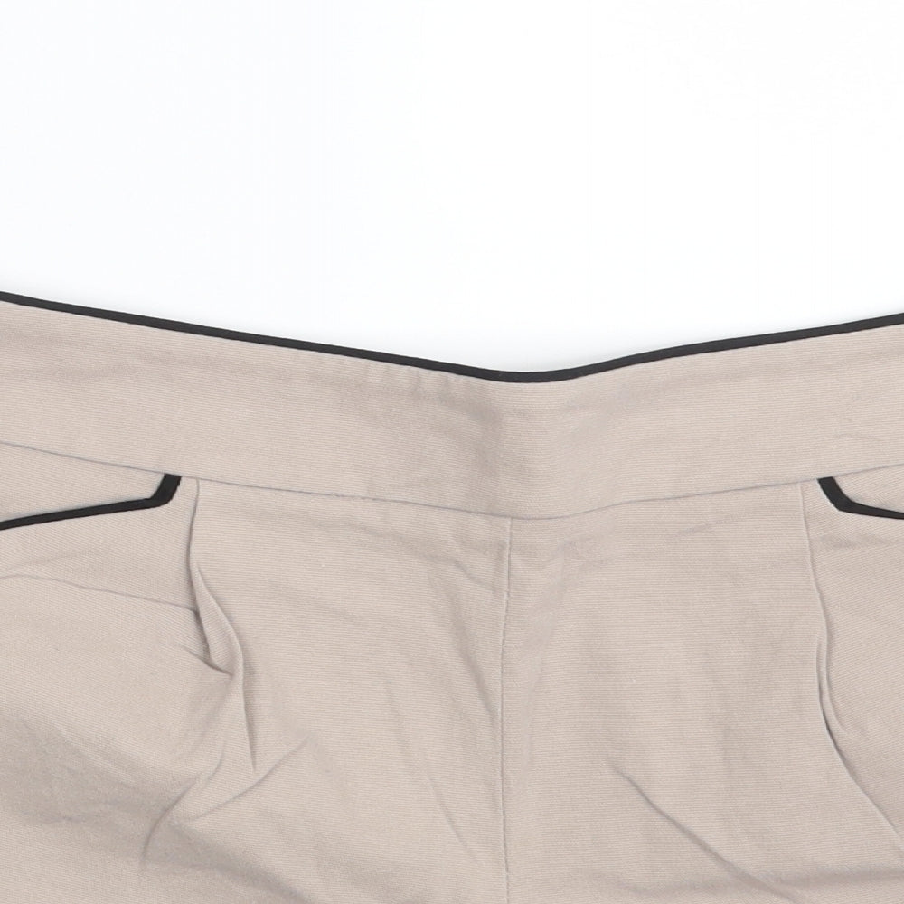 French Connection Womens Beige  Denim Hot Pants Shorts Size 12