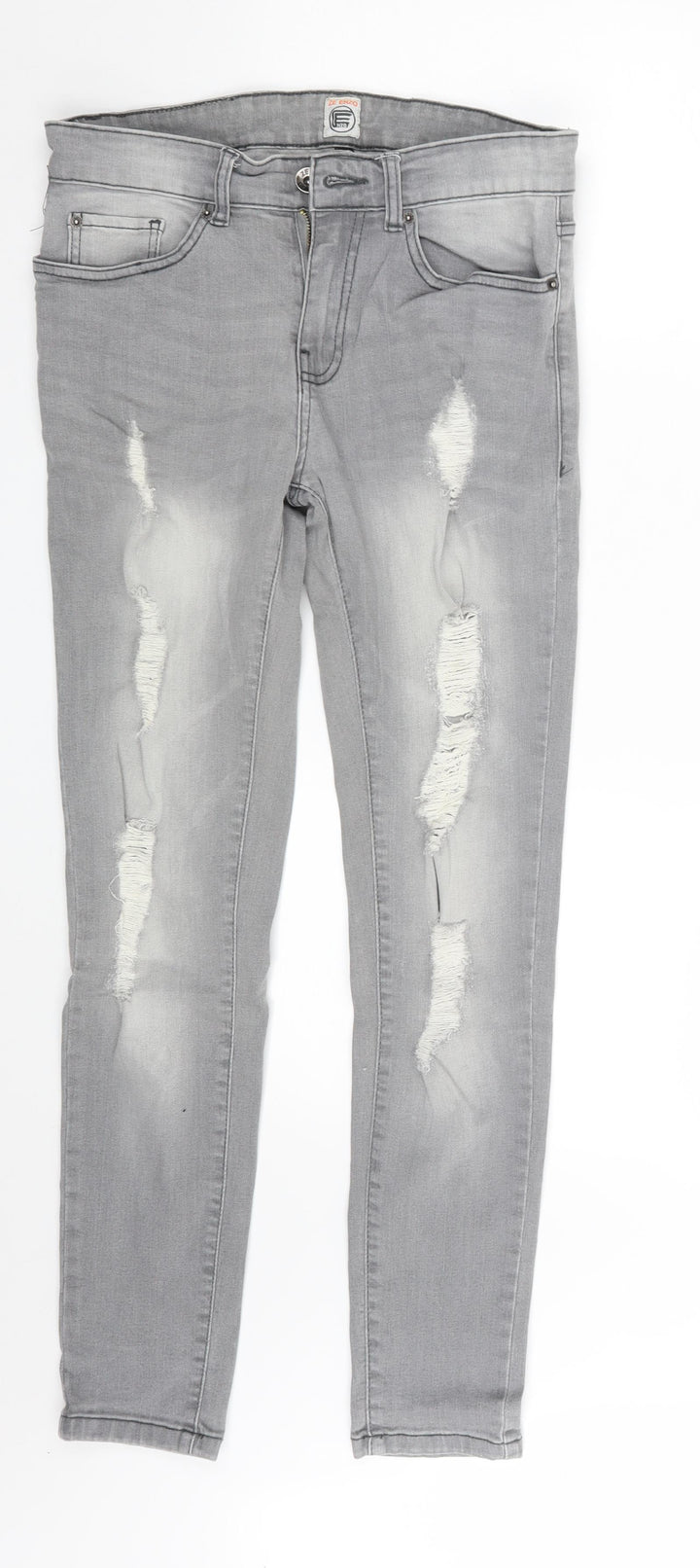 Zeenzo Womens Grey  Denim Skinny Jeans Size 30 in L28 in