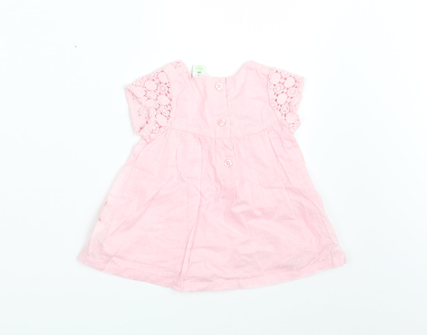 Disney Girls Pink Polka Dot  A-Line  Size 6-9 Months