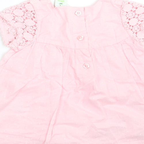 Disney Girls Pink Polka Dot  A-Line  Size 6-9 Months