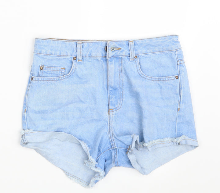 Topsh Womens Blue Denim Hot Pants Shorts Size 28 in
