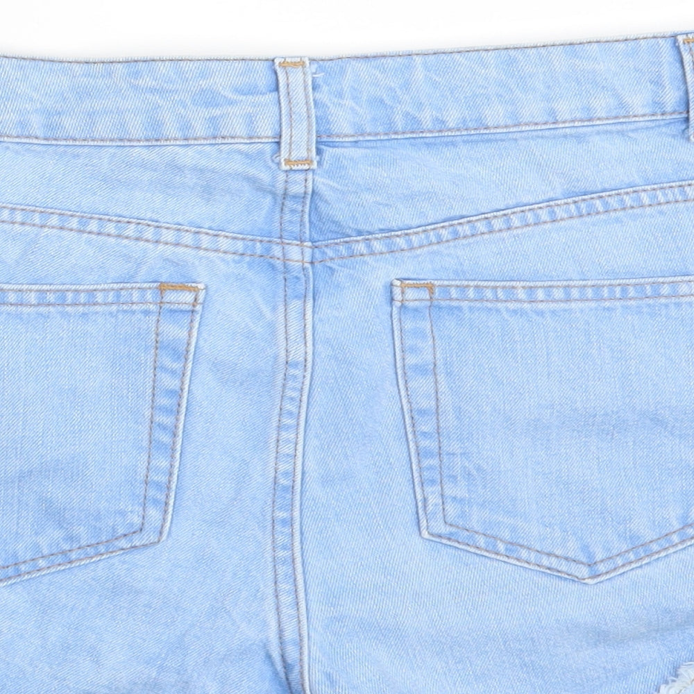 Topsh Womens Blue  Denim Hot Pants Shorts Size 28 in