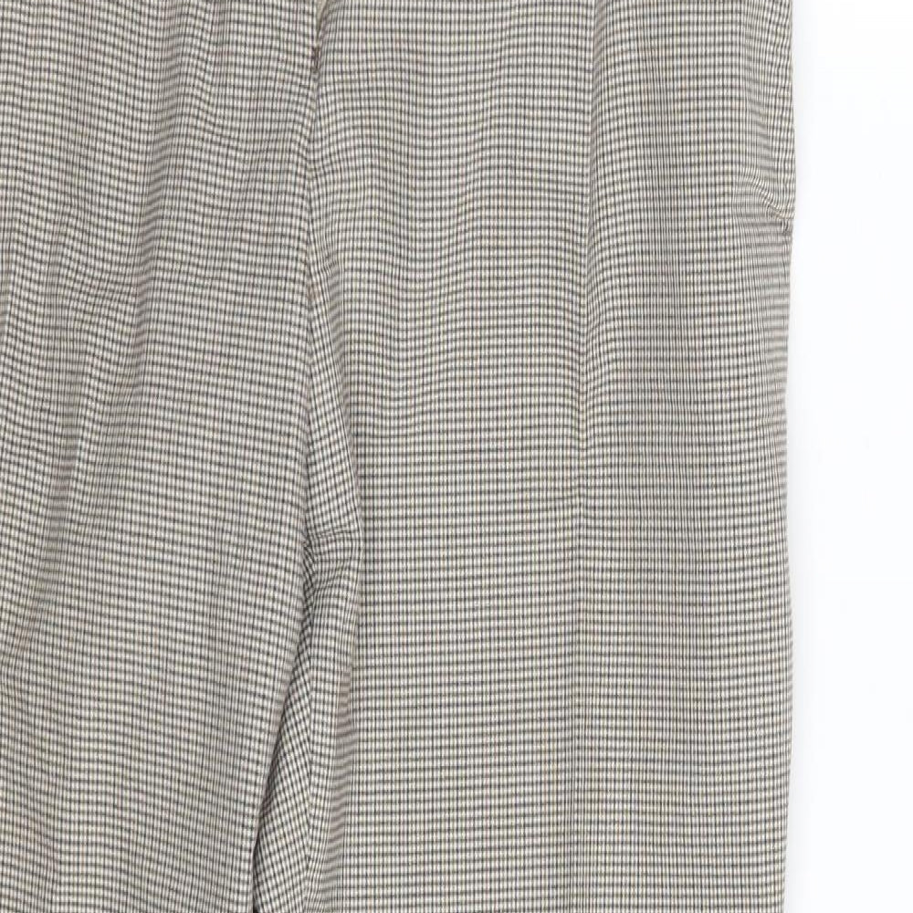 Aquascutum Womens Beige Check  Trousers  Size 10 L30 in