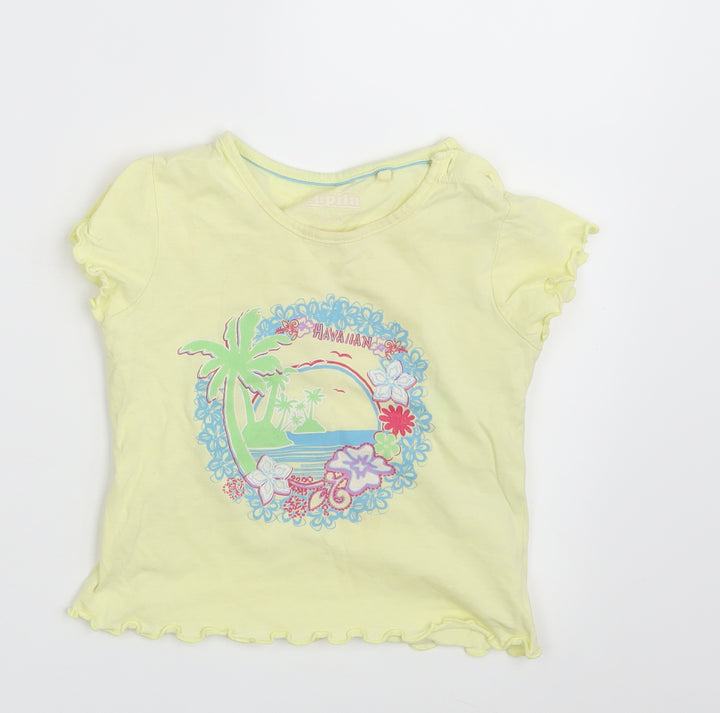 Lupilu Girls Yellow Basic T-Shirt Size 12-18 Months