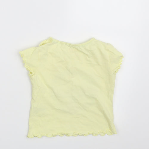 Lupilu Girls Yellow   Basic T-Shirt Size 12-18 Months