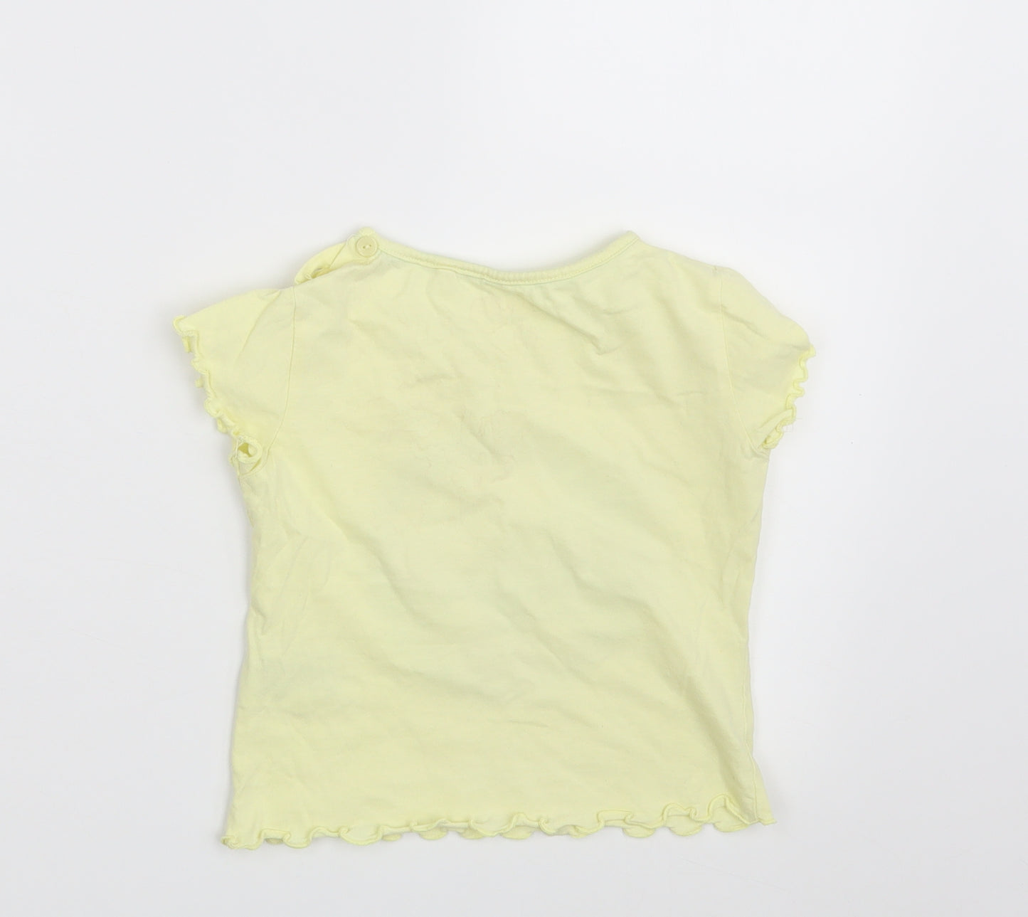 Lupilu Girls Yellow   Basic T-Shirt Size 12-18 Months