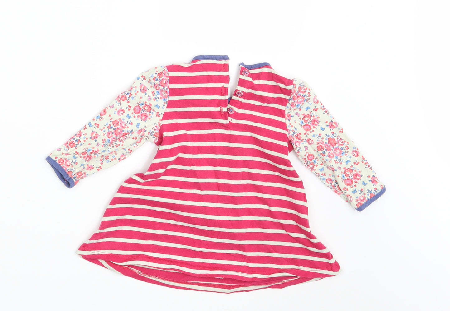 Mini Club Girls Pink Floral  T-Shirt Dress  Size 6-9 Months