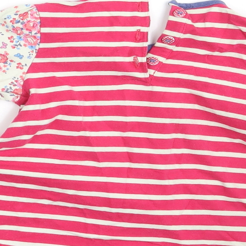 Mini Club Girls Pink Floral  T-Shirt Dress  Size 6-9 Months
