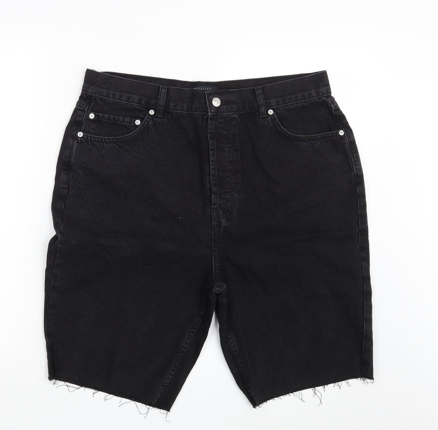 ASOS Womens Black  Denim Chino Shorts Size 18