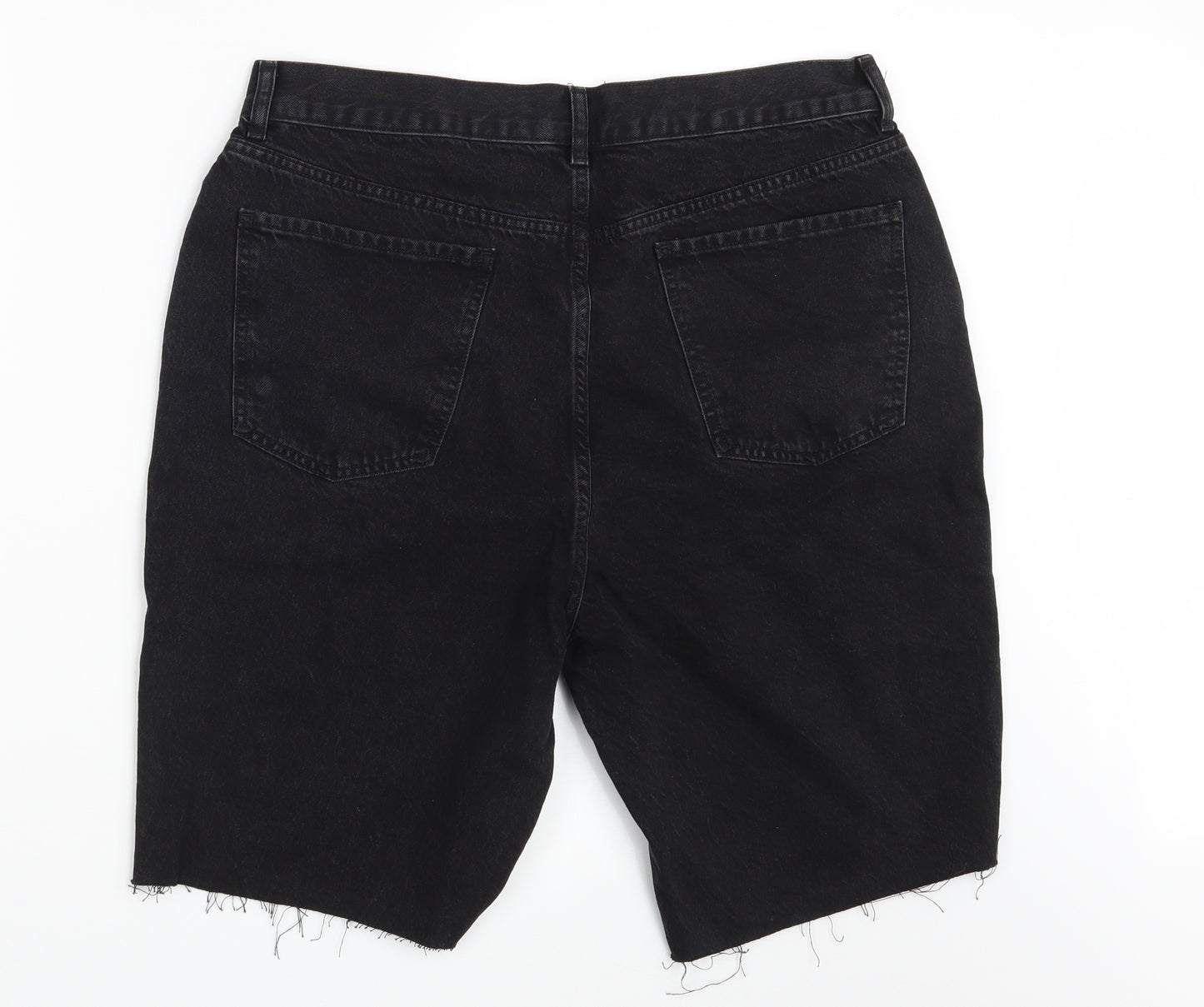 ASOS Womens Black  Denim Chino Shorts Size 18