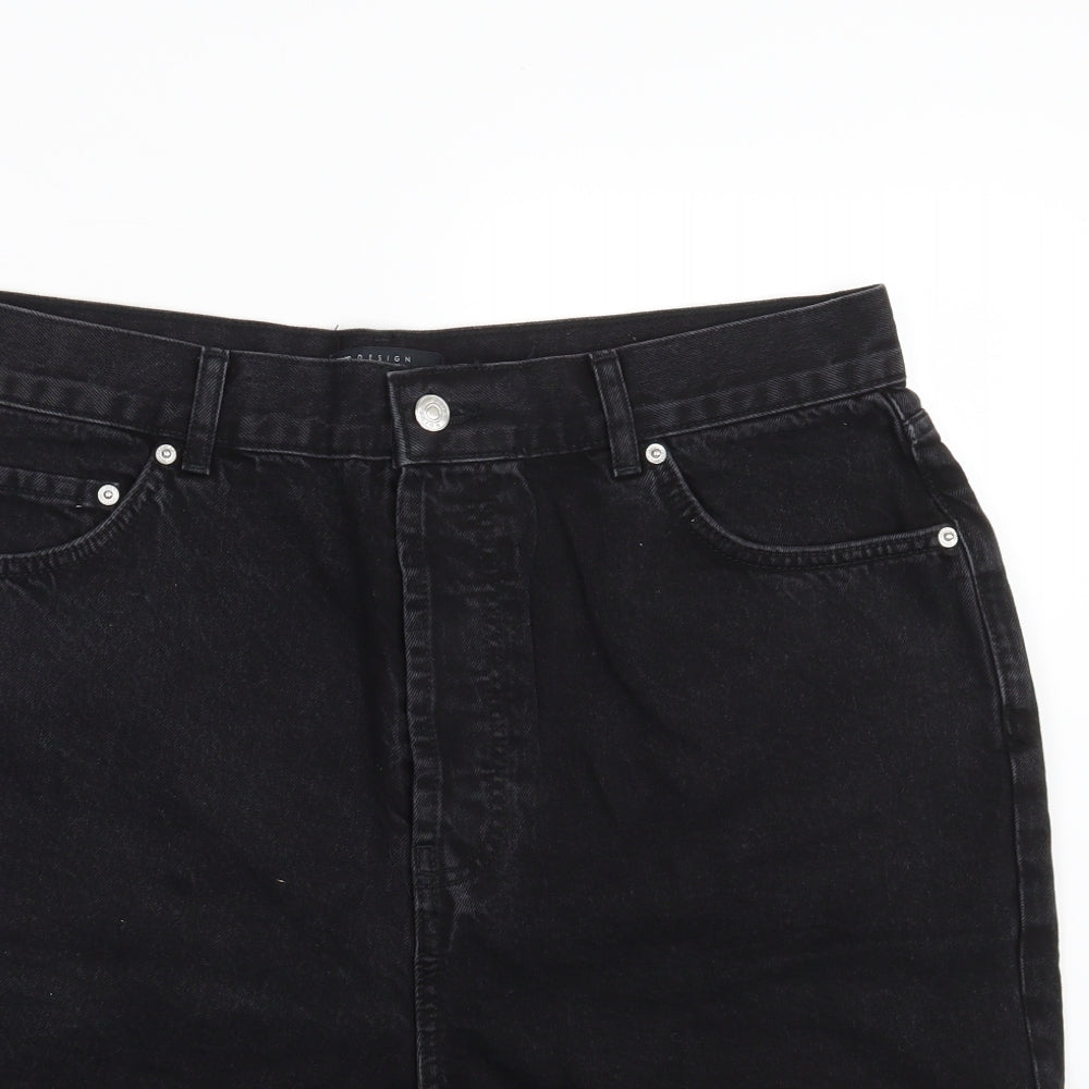 ASOS Womens Black  Denim Chino Shorts Size 18