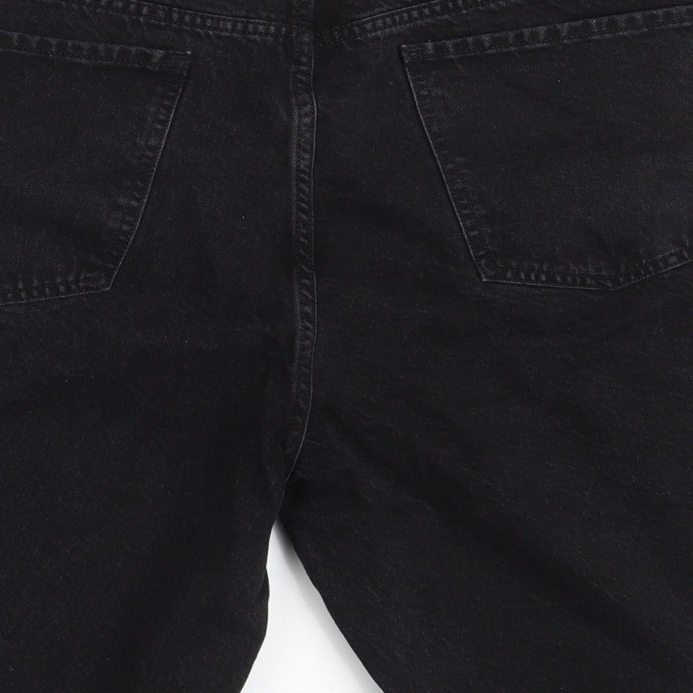 ASOS Womens Black  Denim Chino Shorts Size 18