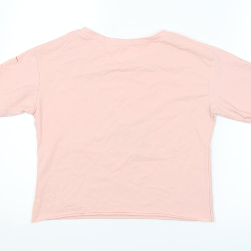 Preworn Womens Pink   Cropped T-Shirt Size M