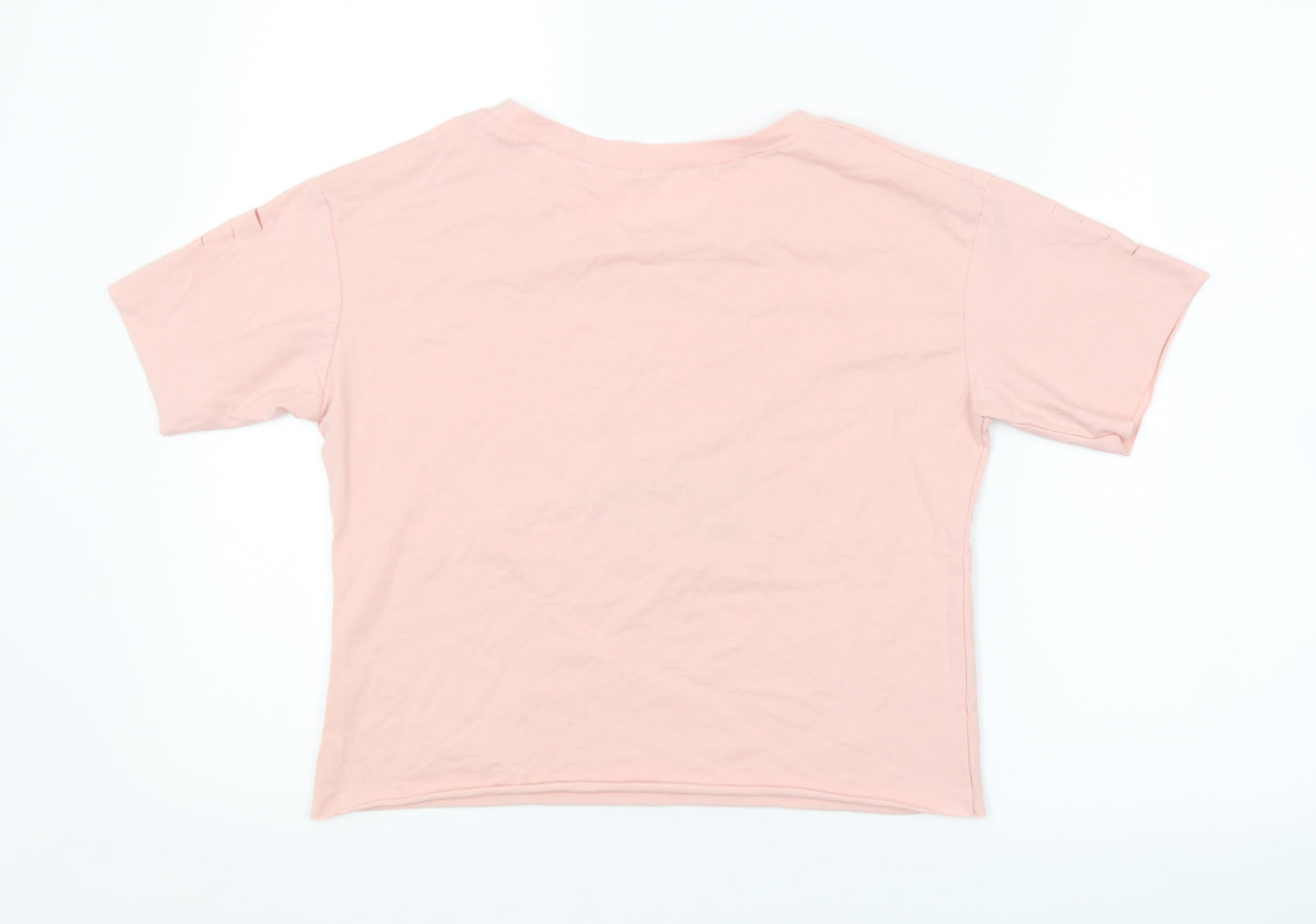 Preworn Womens Pink   Cropped T-Shirt Size M