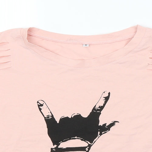 Preworn Womens Pink   Cropped T-Shirt Size M