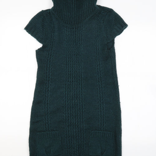 E-vie Womens Green   Jumper Dress  Size 8