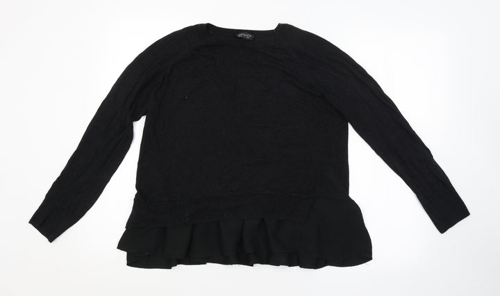Topshop Womens Black Pullover Jumper Size 12