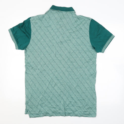 Austin Reed Mens Green Argyle/Diamond   Polo Size L