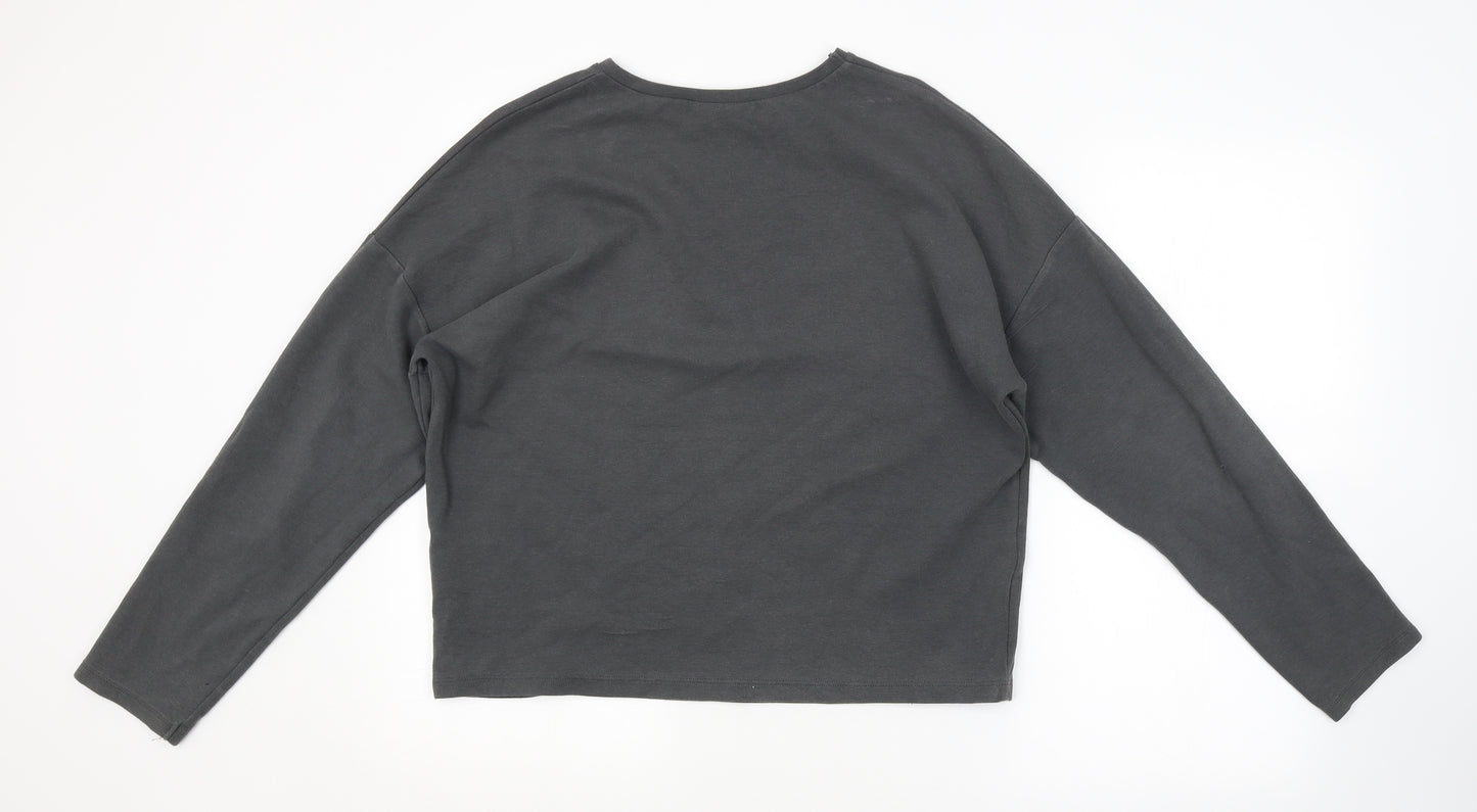 Zara Womens Grey   Pullover Sweatshirt Size M