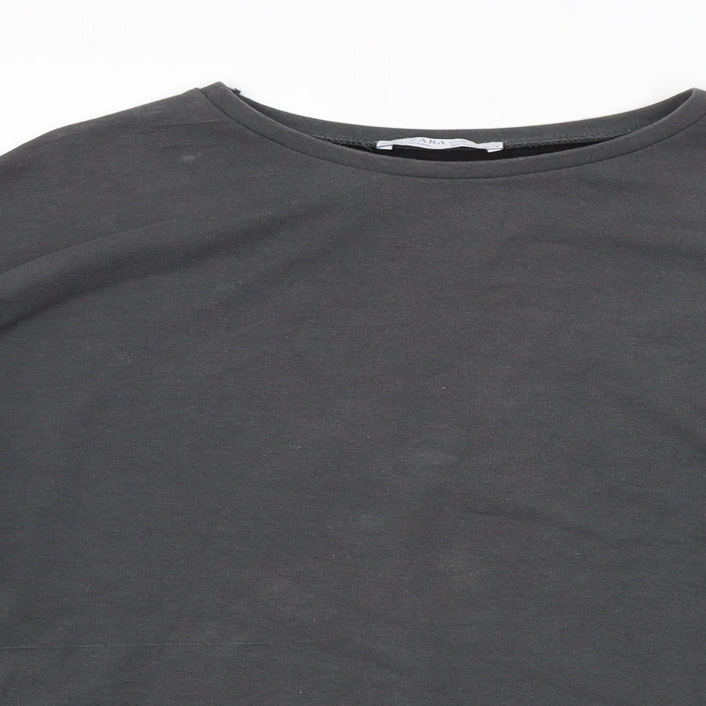 Zara Womens Grey   Pullover Sweatshirt Size M