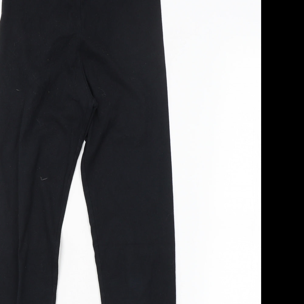 M&S Girls Black   Jogger Trousers Size 11-12 Years