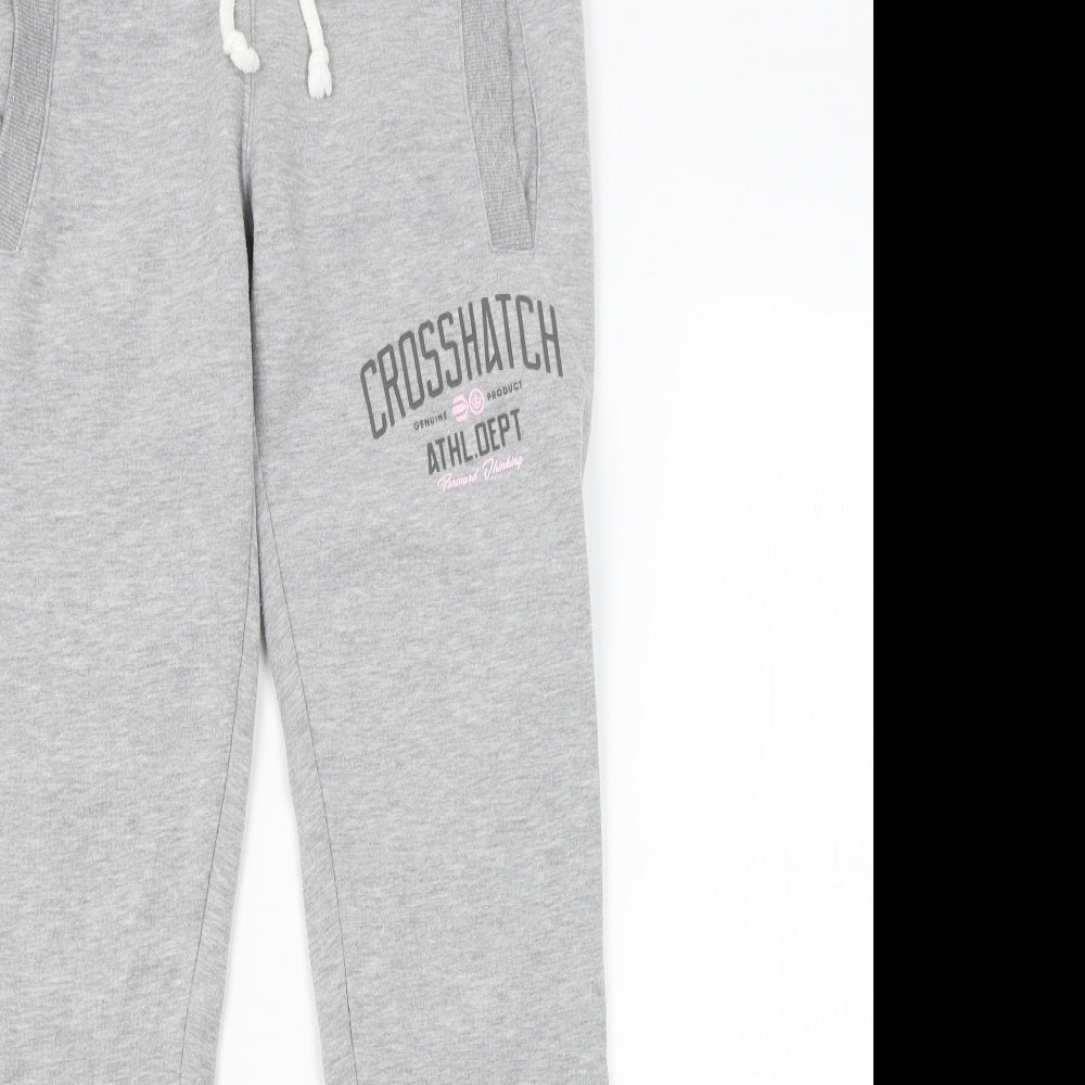 Crosshatch Womens Grey Striped  Sweatpants Trousers Size XS L28 in