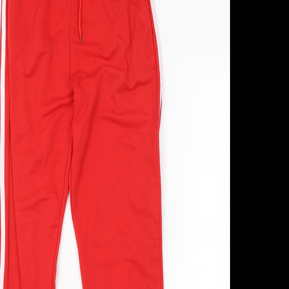 Preworn Womens Red Striped  Track Pants Trousers Size S L27 in