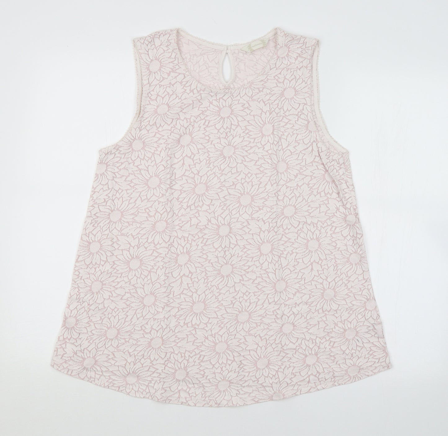 BHS Womens Pink Floral  Basic Tank Size 14