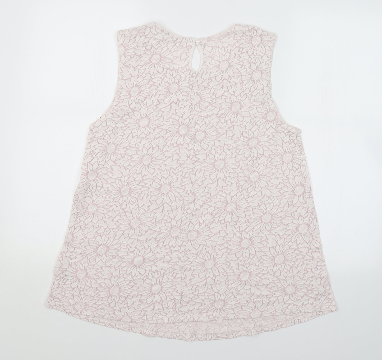 BHS Womens Pink Floral  Basic Tank Size 14