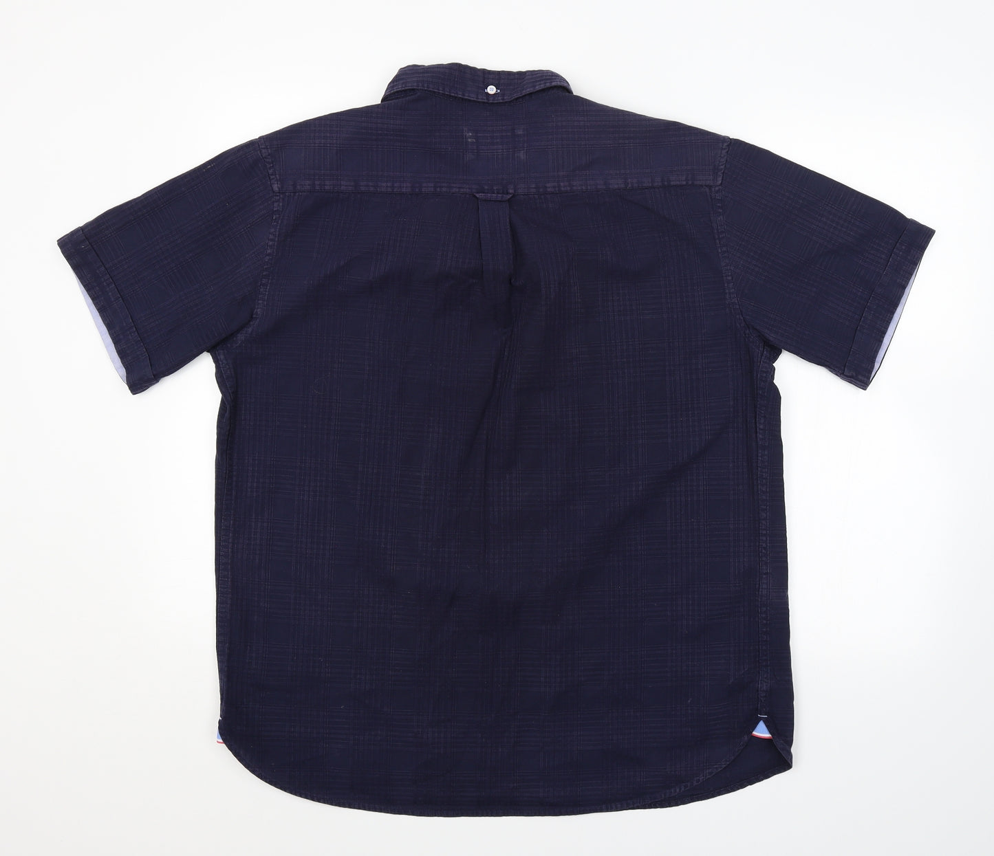 Blue Harbour Mens Blue Check   Button-Up Size M