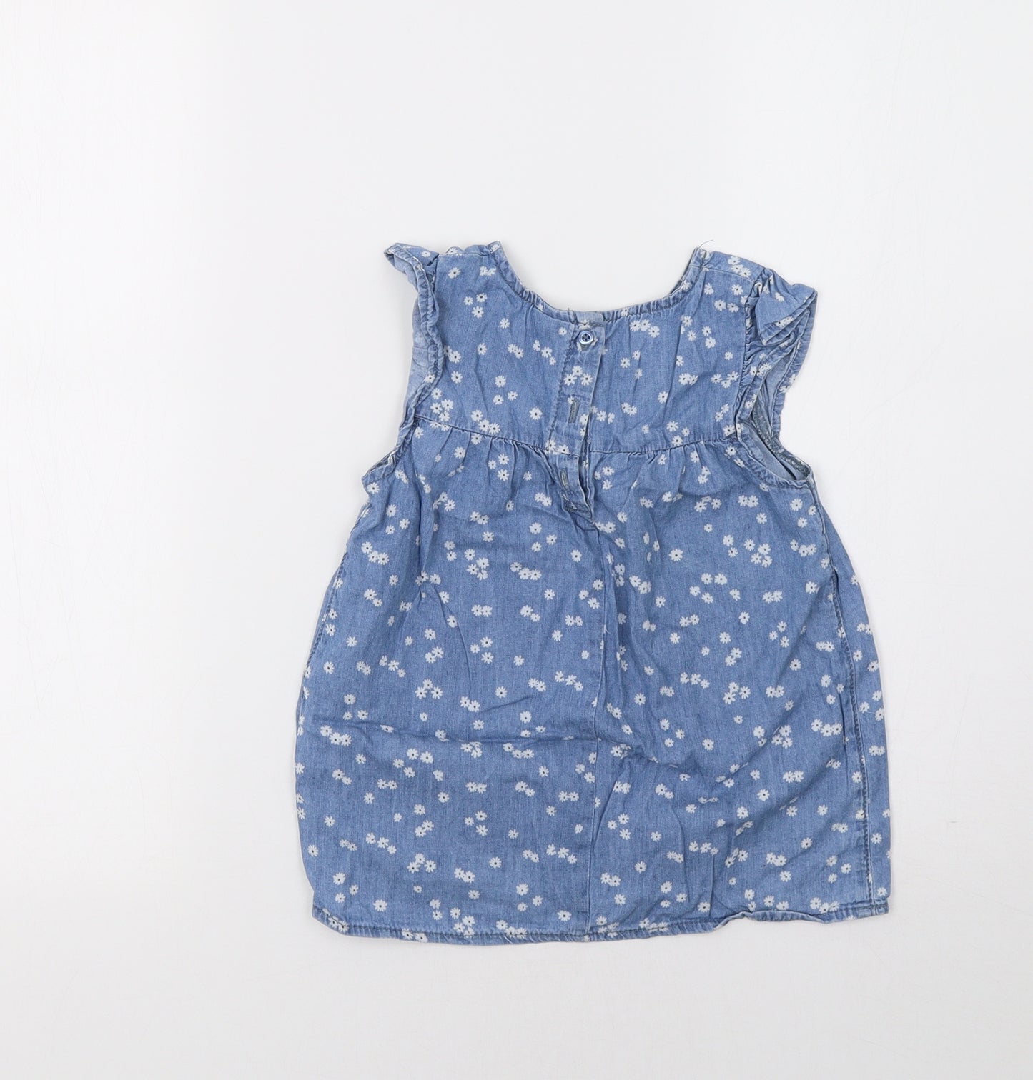 Little Kids Girls Blue Floral  A-Line  Size 3-4 Years