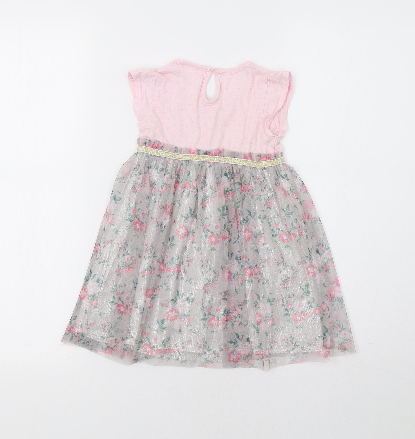 So Cute Baby Pink Floral  Fit & Flare  Size 18-24 Months