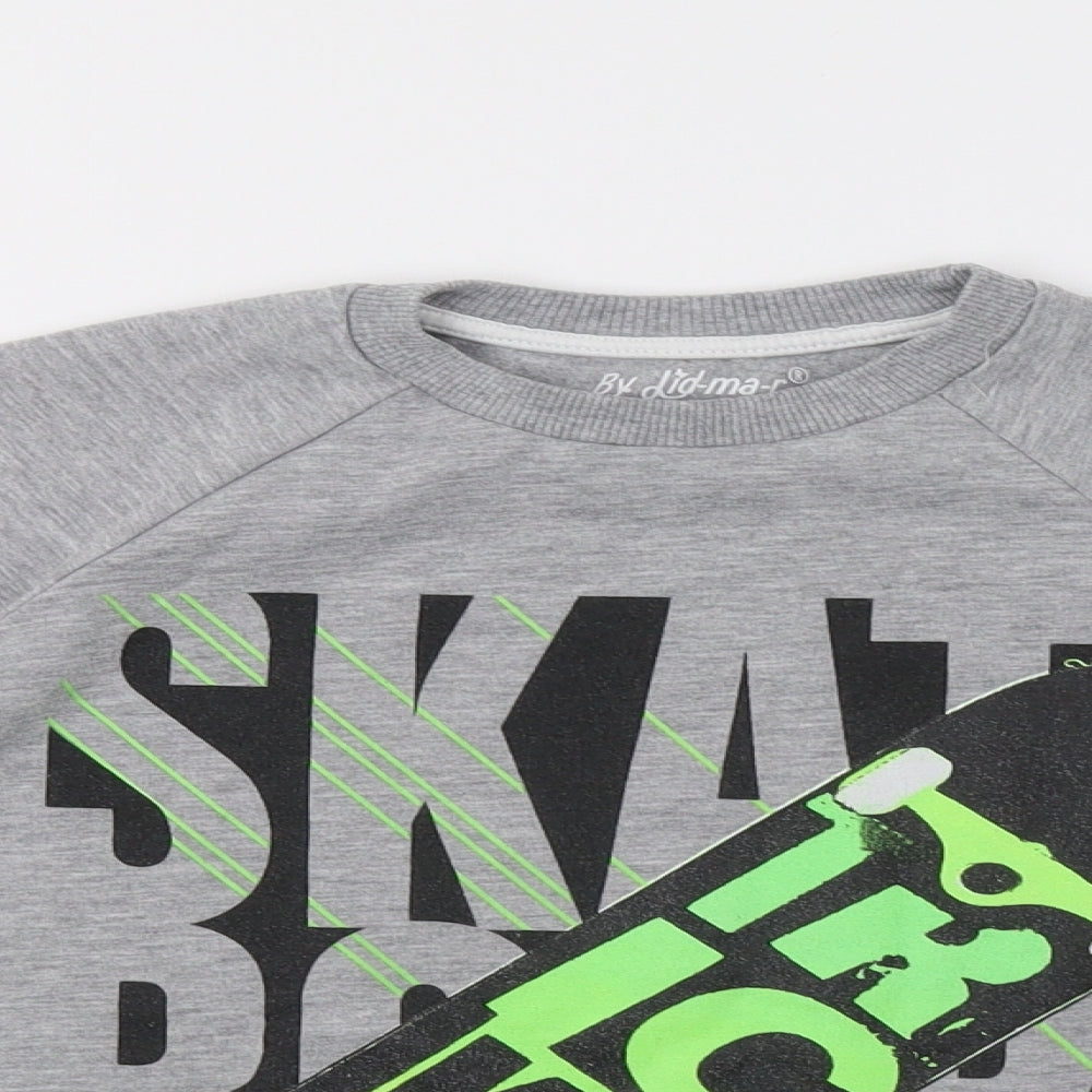 By Lid-ma-r Boys Grey   Pullover Sweatshirt Size 7-8 Years  - Skate